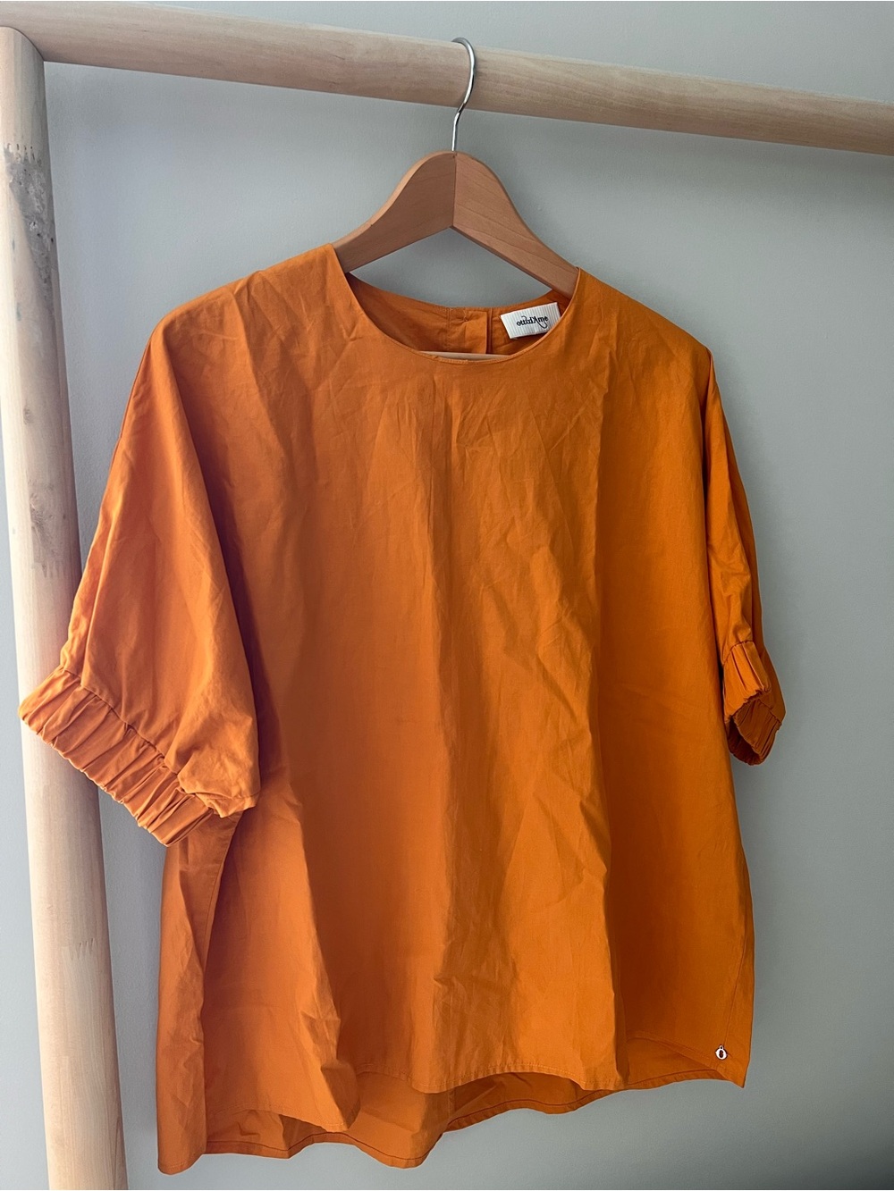 Ottod'Ame orange cotton poplin blouse Italy US 6 IT 42